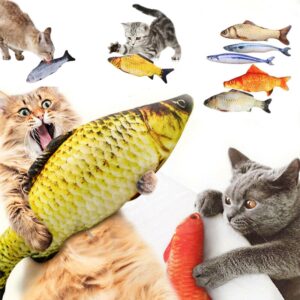 peluche-en-forme-de-poisson-pour-chat-griffoir-herbe-stress-anxiété-éducatif-interactif-némo-carpe