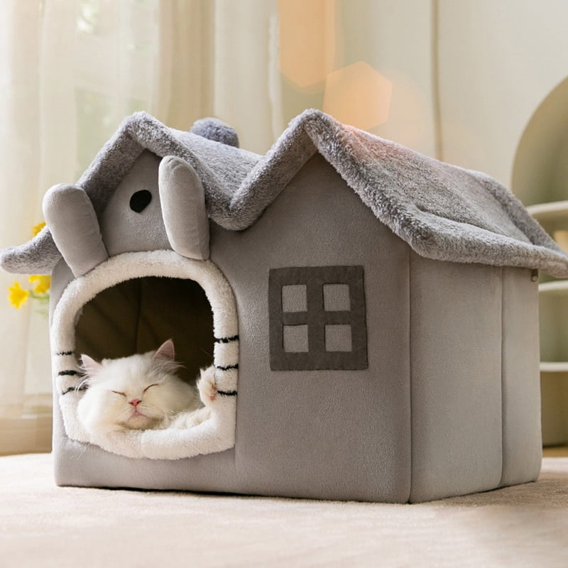 Panier pour chat en forme de maison 